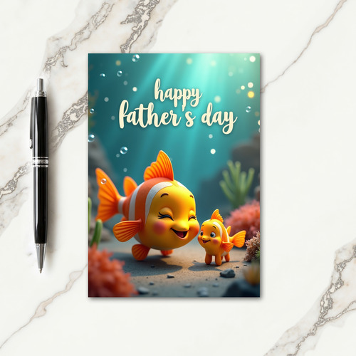 Sweet Fathers Day Seascape Card