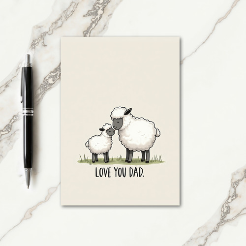 Sweet Fathers Day Sheep Card