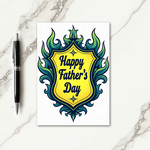 Sweet Fathers Day Shield Card