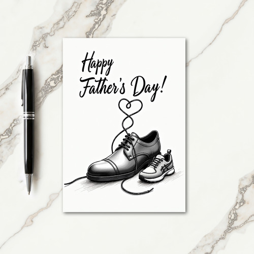 Sweet Fathers Day Shoe Art Card