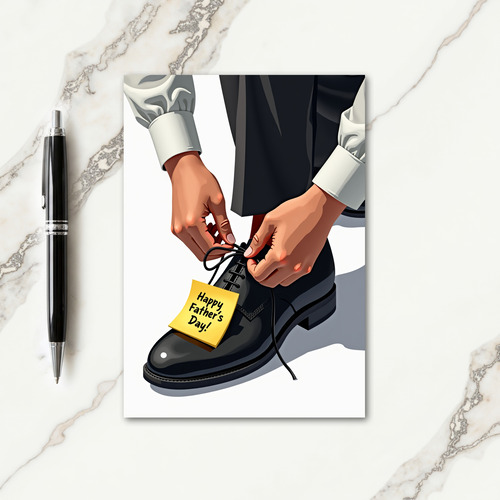 Sweet Fathers Day Shoe Laces Card