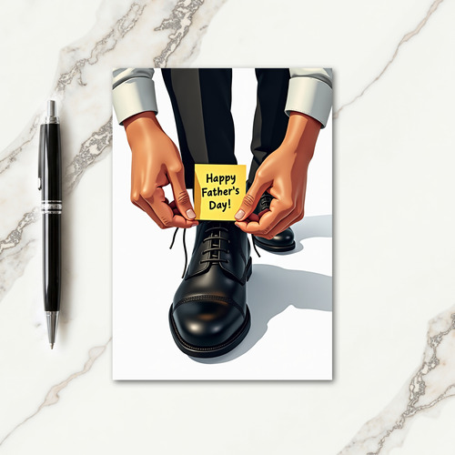 Sweet Fathers Day Shoelace Card