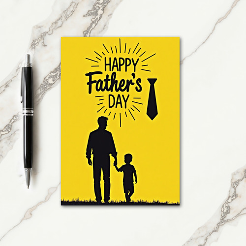Sweet Fathers Day Silhouette Card