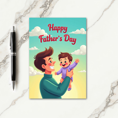 Sweet Fathers Day Sky Card