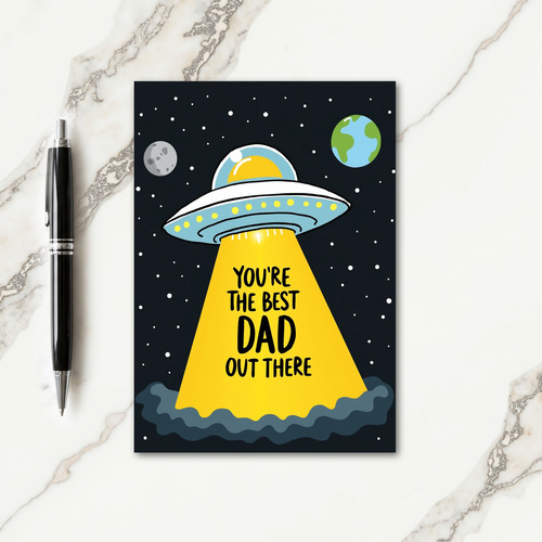 Sweet Fathers Day Space Beam Card