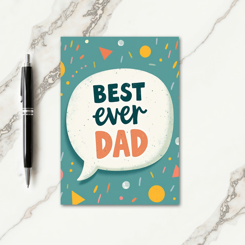 Sweet Fathers Day Speech Bubble Card