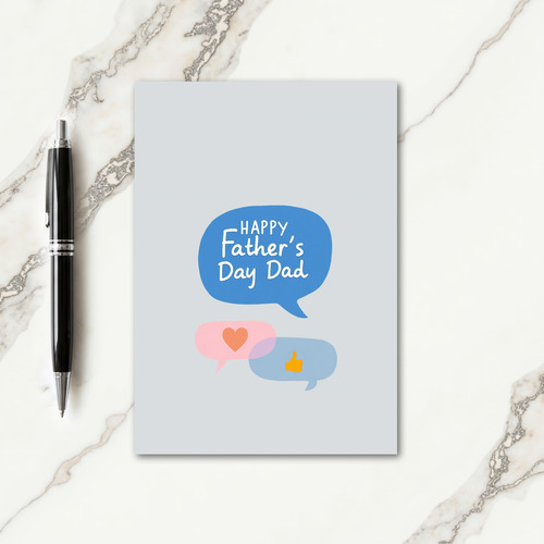 Sweet Fathers Day Speech Bubbles Card