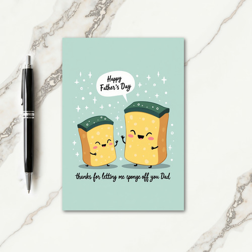 Sweet Fathers Day Sponge Card