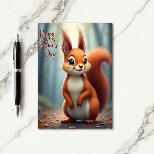Sweet Fathers Day Squirrel Card