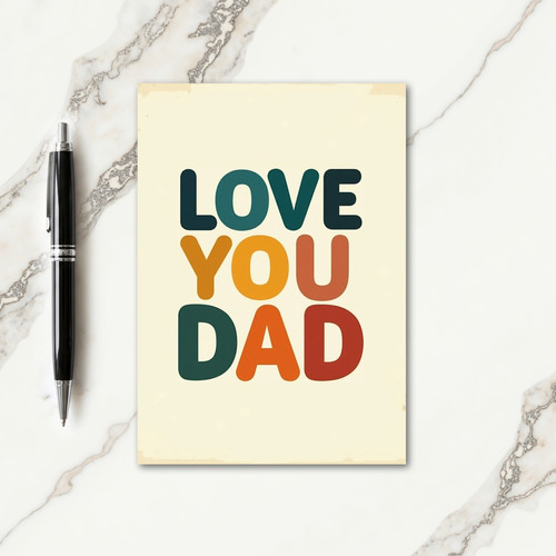 Sweet Fathers Day Stacked Type Card