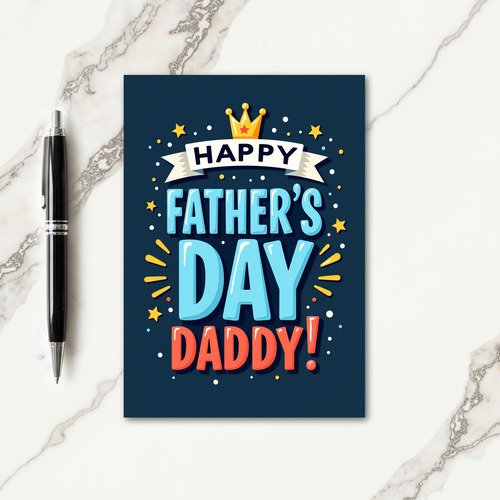 Sweet Fathers Day Stars Card