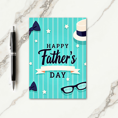 Sweet Fathers Day Stripes Card