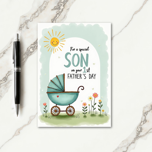 Sweet Fathers Day Sun Art Card