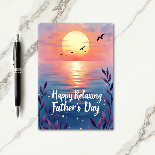 Sweet Fathers Day Sunset Card