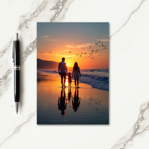 Sweet Fathers Day Sunset Walk Card