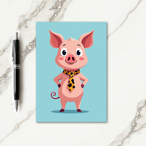 Sweet Fathers Day Swine Art Card