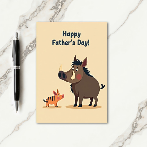 Sweet Fathers Day Swine Card