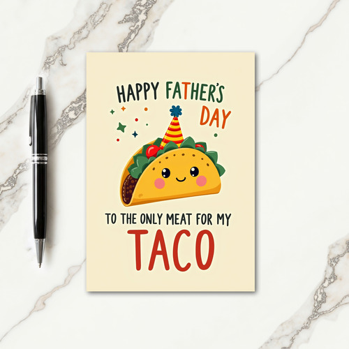 Sweet Fathers Day Taco Card
