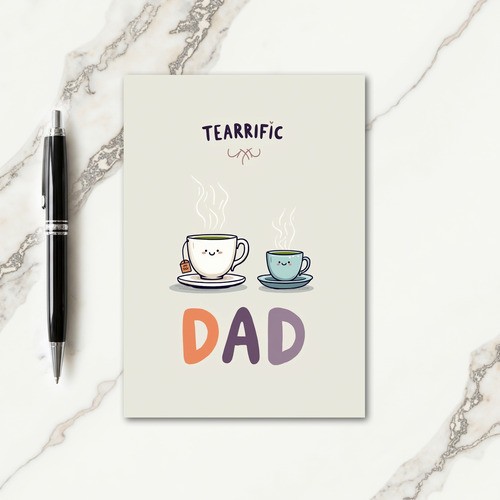 Sweet Fathers Day Tea Cups Card