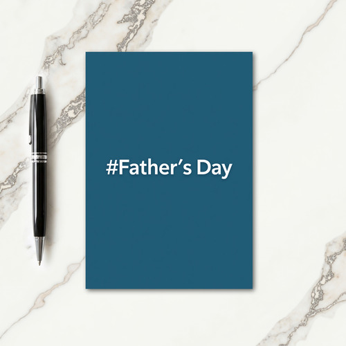 Sweet Fathers Day Teal Blue Card
