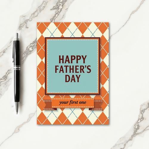 Sweet Fathers Day Teal Frame Card