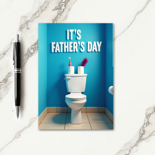 Sweet Fathers Day Toilet Card