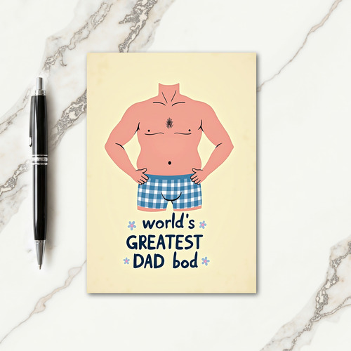 Sweet Fathers Day Torso Art Card