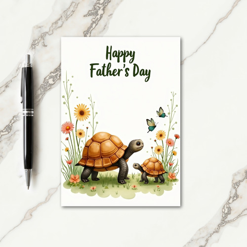 Sweet Fathers Day Tortoise Card