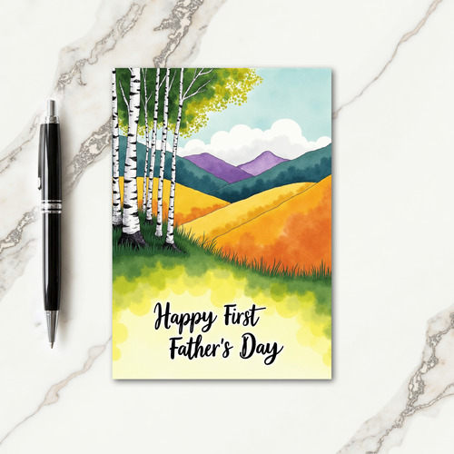 Sweet Fathers Day Tree Art Card