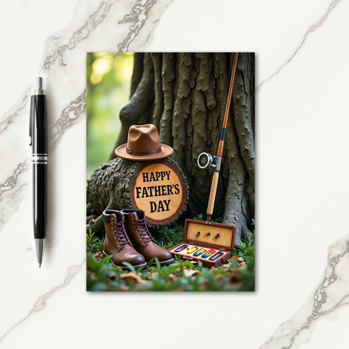Sweet Fathers Day Tree Trunk Card