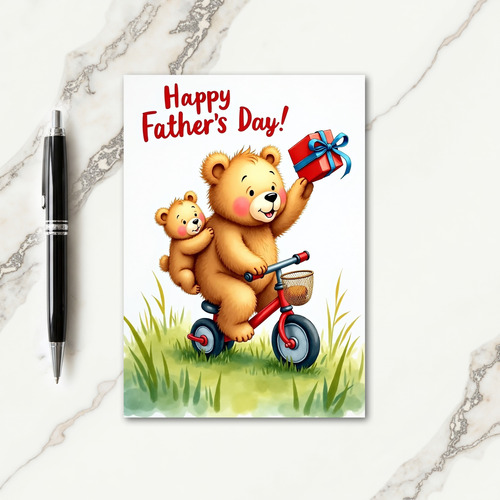 Sweet Fathers Day Tricycle Card