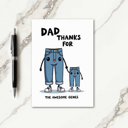 Sweet Fathers Day Trousers Card