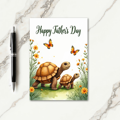 Sweet Fathers Day Turtle Card