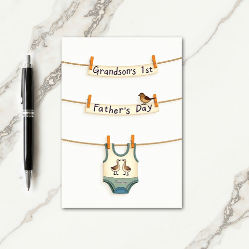 Sweet Fathers Day Twine Art Card