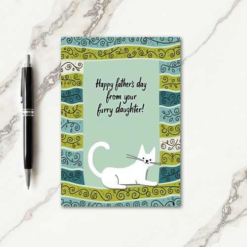 Sweet Fathers Day Vine Border Card