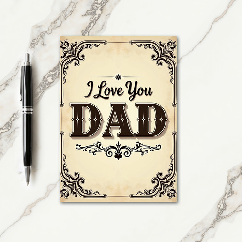Sweet Fathers Day Vintage Look Card