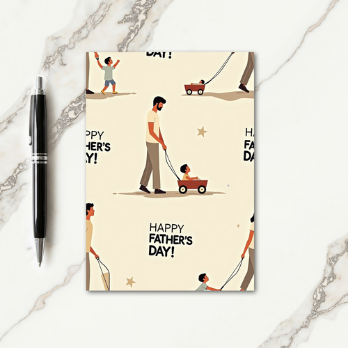 Sweet Fathers Day Wagon Card