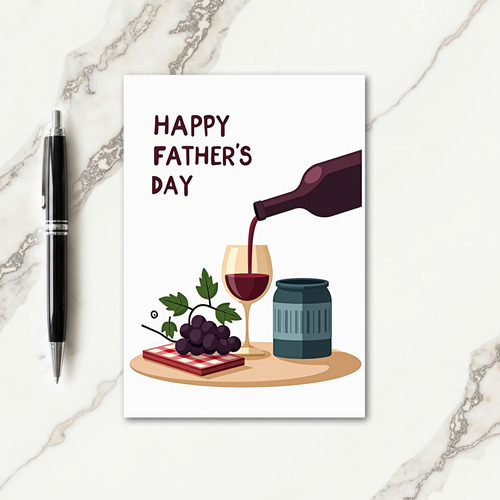 Sweet Fathers Day Wine Card