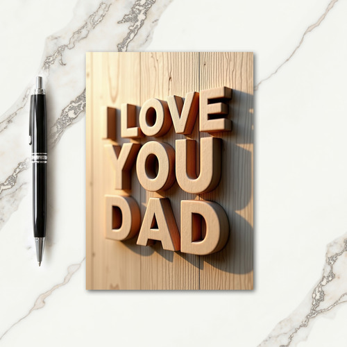 Sweet Fathers Day Wood Letters Card