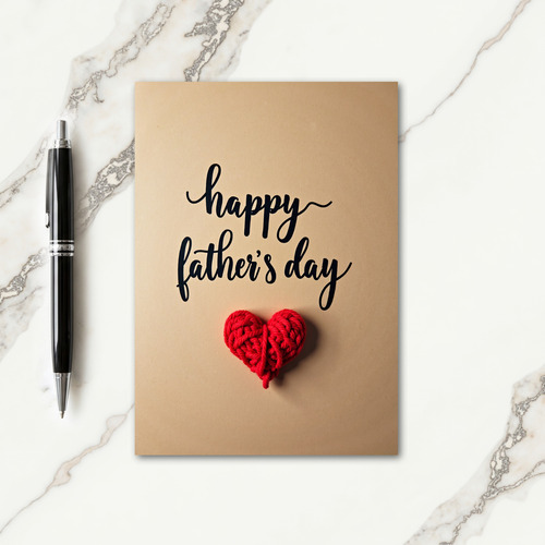 Sweet Fathers Day Woven Heart Card