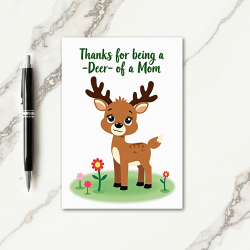 Sweet Fawn Mothers Day Card
