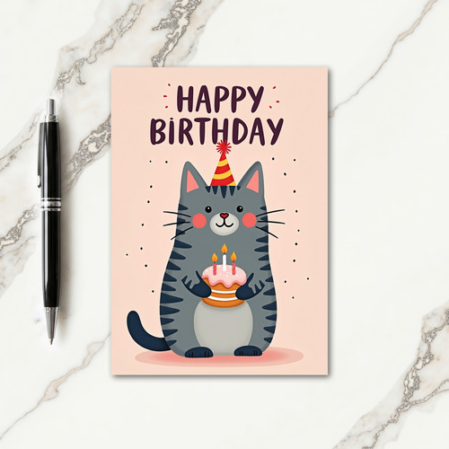 Sweet Feline Cake Card