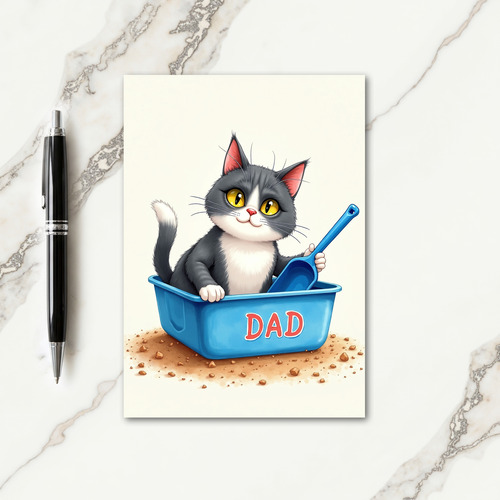 Sweet Feline Dad Fathers Day Card
