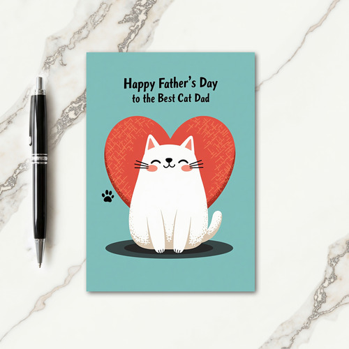Sweet Feline Fathers Day Card
