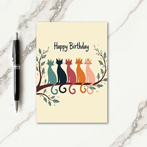 Sweet Felines Birthday Card