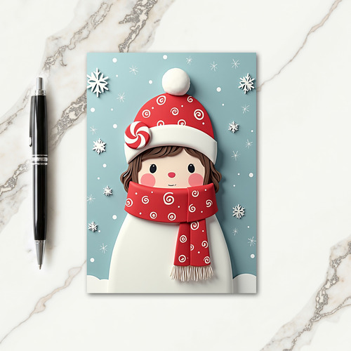Sweet Felt Winter Figure Card