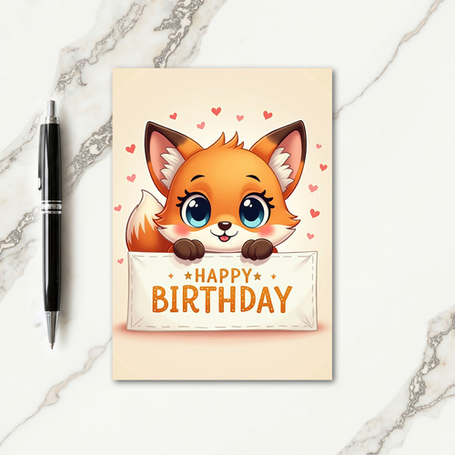 Sweet Fennec Blue Eyes Card