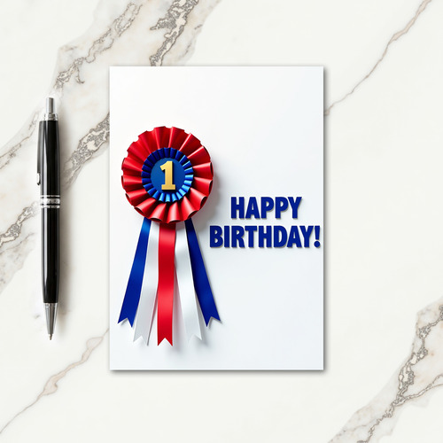 Sweet First Birthday Award Card