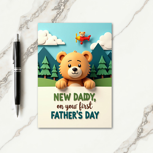 Sweet First Fathers Day Art Card