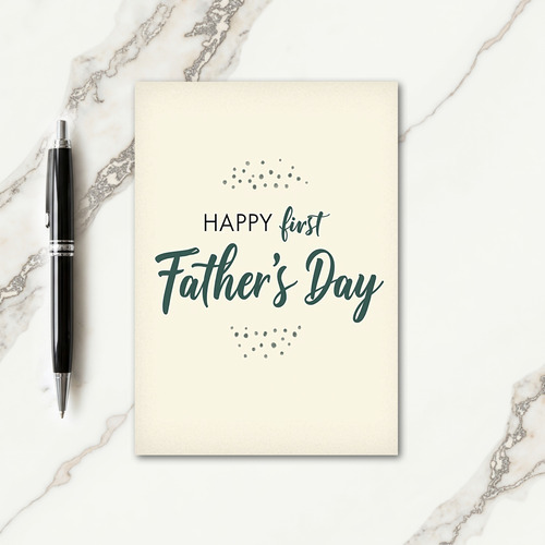 Sweet First Fathers Day Script Card